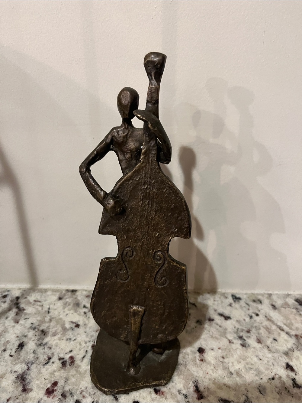 Bronze-Patina Musician Sculpture - Home Art Accent